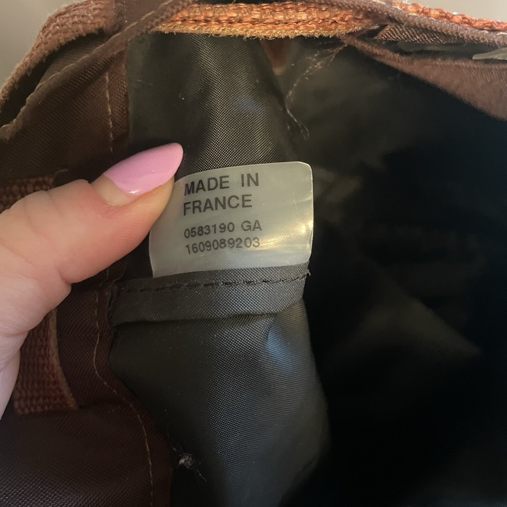 Longchamp Brown Nylon & Leather Backpack Tote - Picture 15 of 16